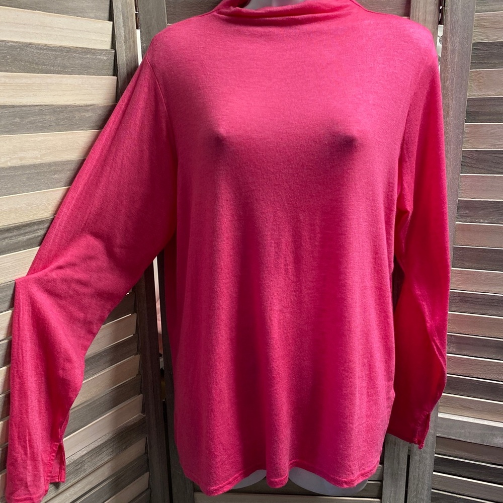 Nine West Mock Neck Pink Top SZ XXL